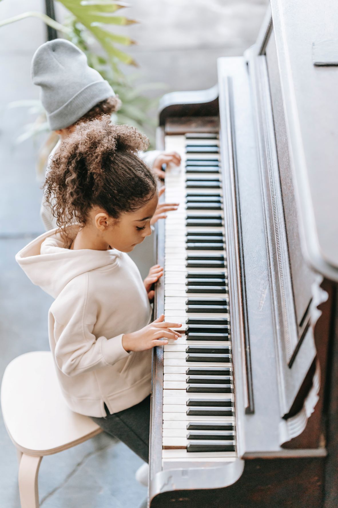 Child playing piano.